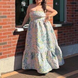 Mac Duggal Amelie Floral Brocade Ball Gown